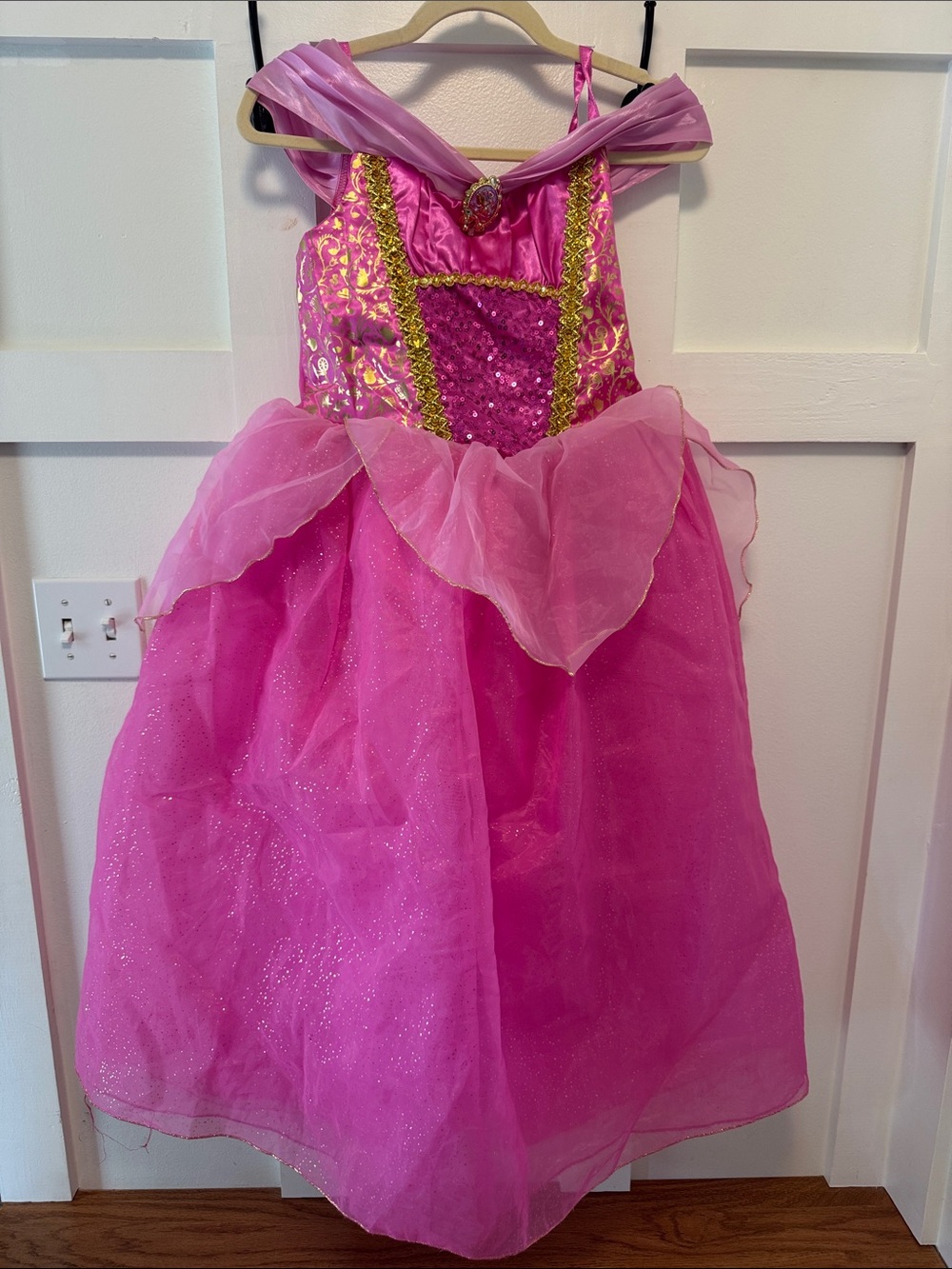 Girls Pink Sparkle Princess Costume Dress